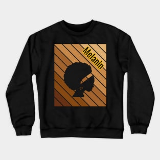 Melanin African Afro for Black Girls Magic in Black History Month Crewneck Sweatshirt